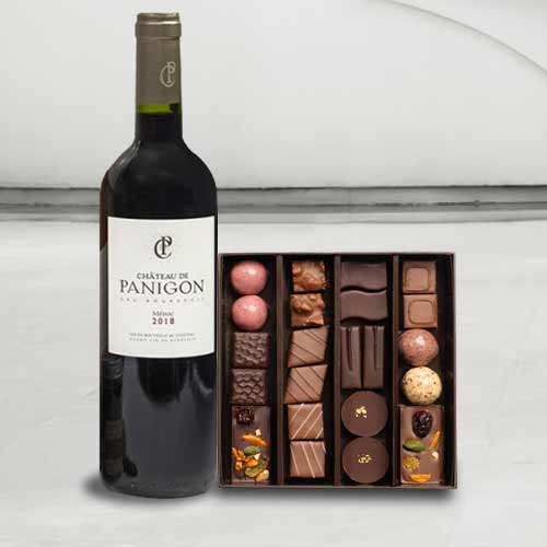 Assortment Of Chocolate And Wine