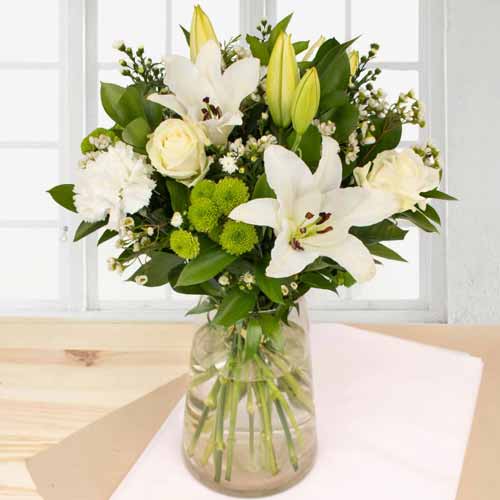 Graceful Mixed White Flowers