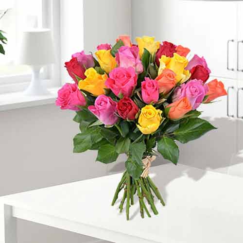20 Multi Color Rose Bouquet
